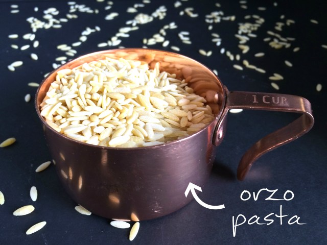 Shrimp Orzo with Peas