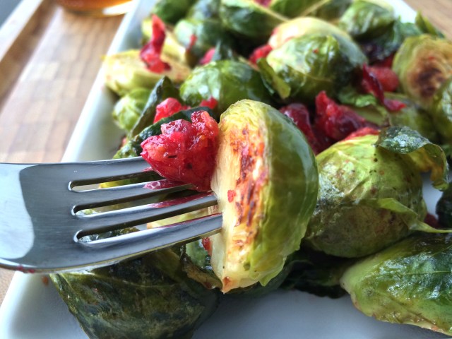 Roasted Cranberry Brussels Sprouts from The Ruby Kitchen
