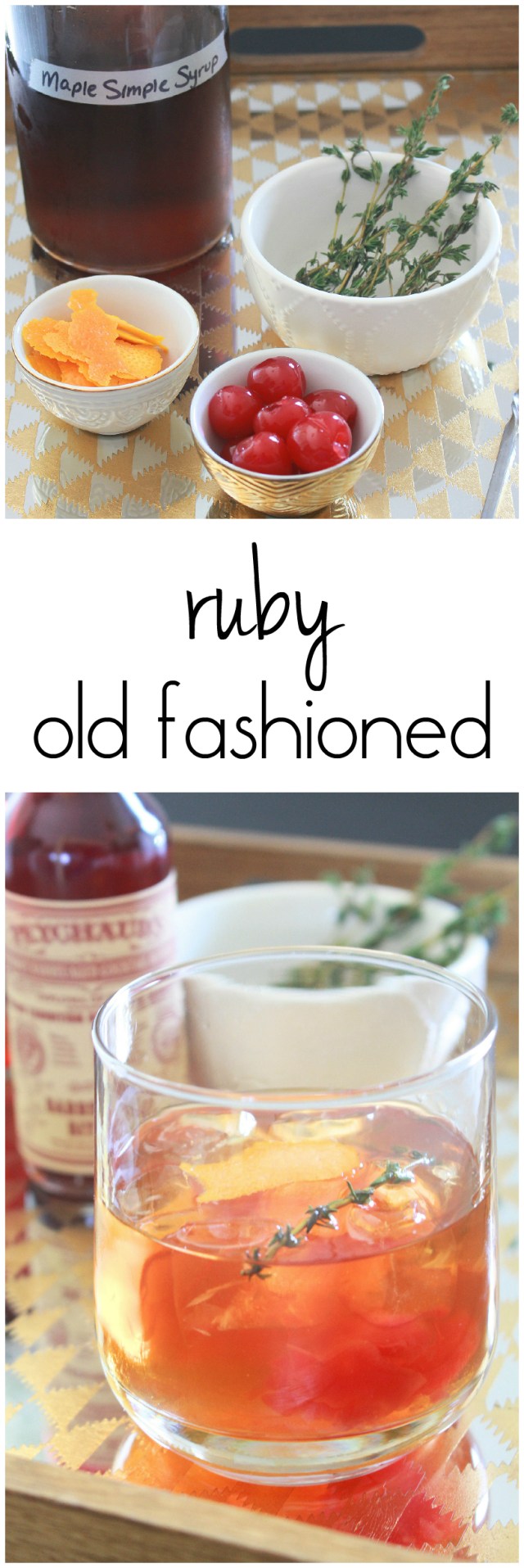 Ruby Old Fashioned from The Ruby Kitchen - a modern twist on a classic cocktail