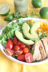 Fajita Salad with Cilantro-Lime Vinaigrette from The Ruby Kitchen 