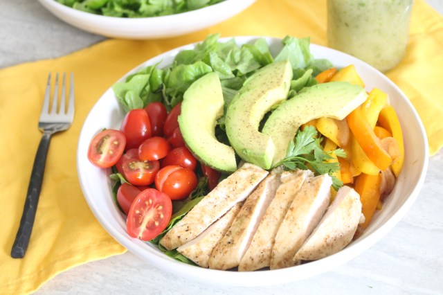 Fajita Salad with Cilantro-Lime Vinaigrette from The Ruby Kitchen 