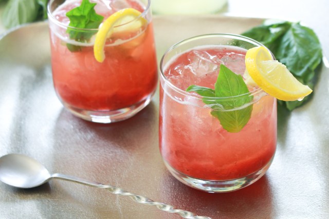 Basil Strawberry Lemonade from The Ruby Kitchen