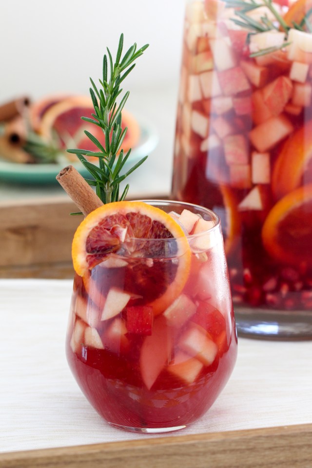 Blood Orange & Pomegranate Sangria from The Ruby Kitchen